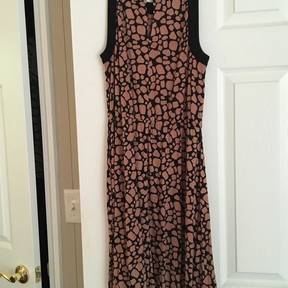 LOFT mauve and black print dress - Picture 5 of 6